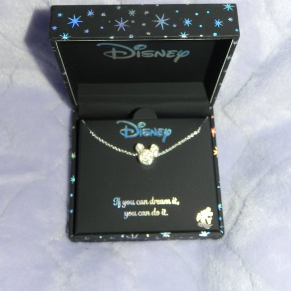 New Disney Necklace Mickey Mouse  "If you can Dream you can Do it" Quote NWT! - Picture 1 of 12